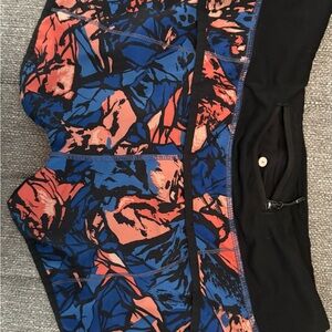 Lululemon Athletica Black and Blue Athletic Shorts